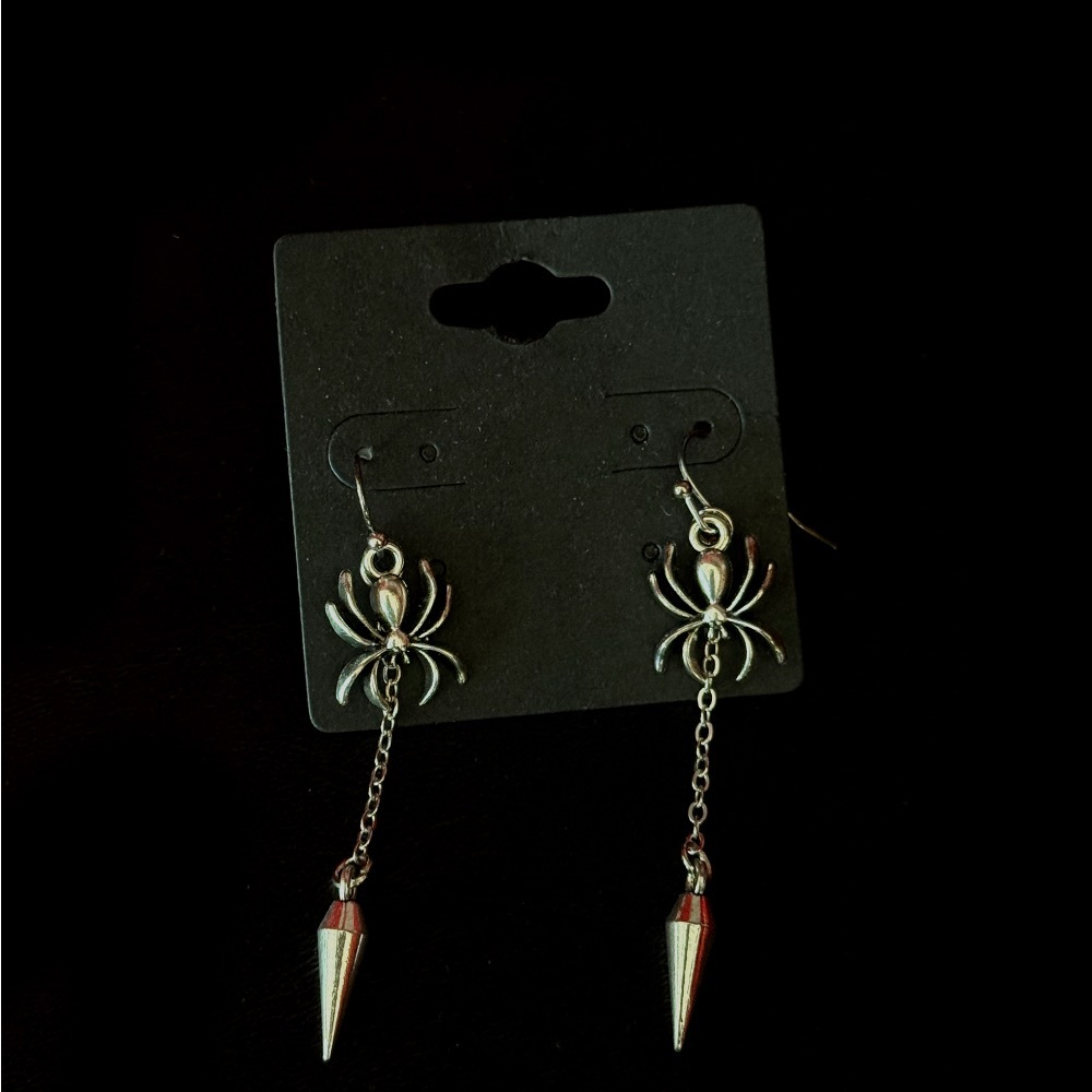 Handmade Spikey Spider Earrings